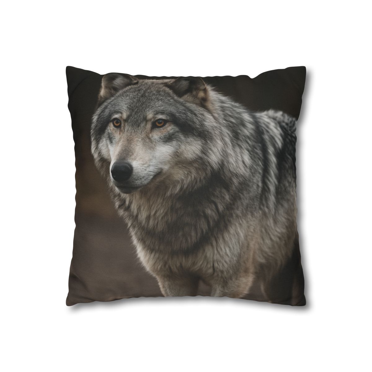 Silver Gaze Gray Wolf personalized pillow covers