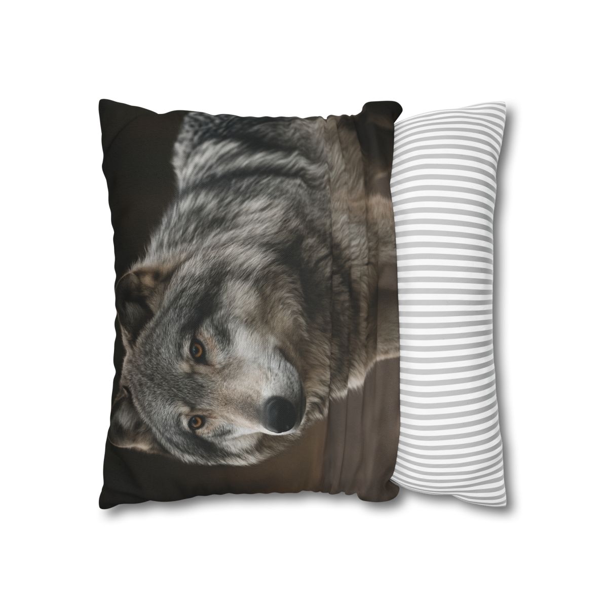Silver Gaze Gray Wolf personalized pillow covers
