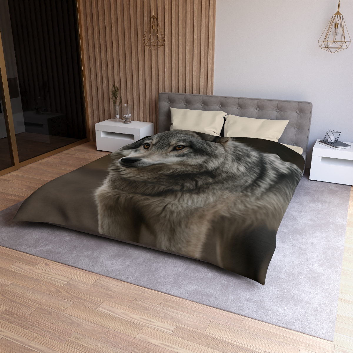 Silver Gaze Gray Wolf duvets for gifts