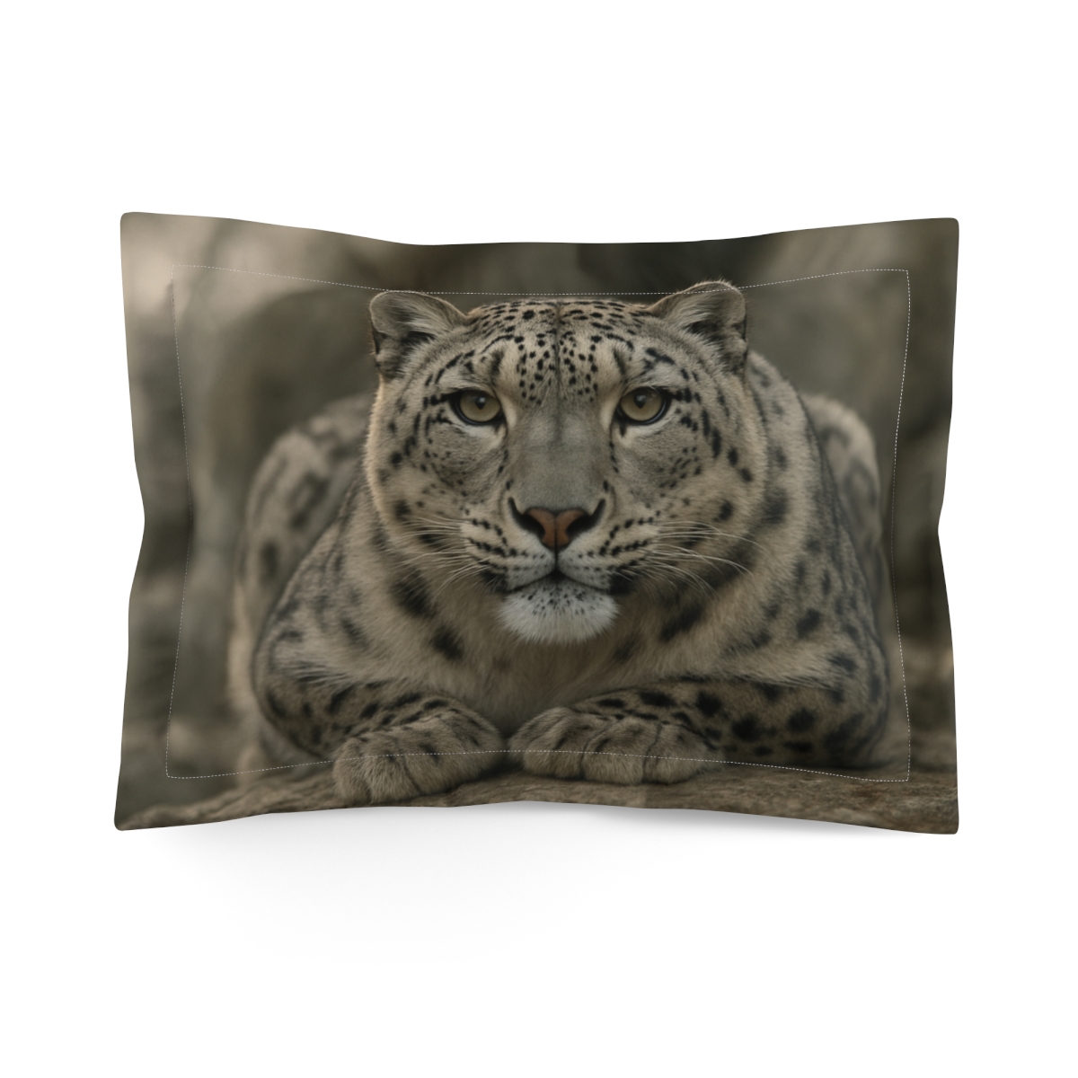 Silver Gaze Snow Leopard soft plush pillows
