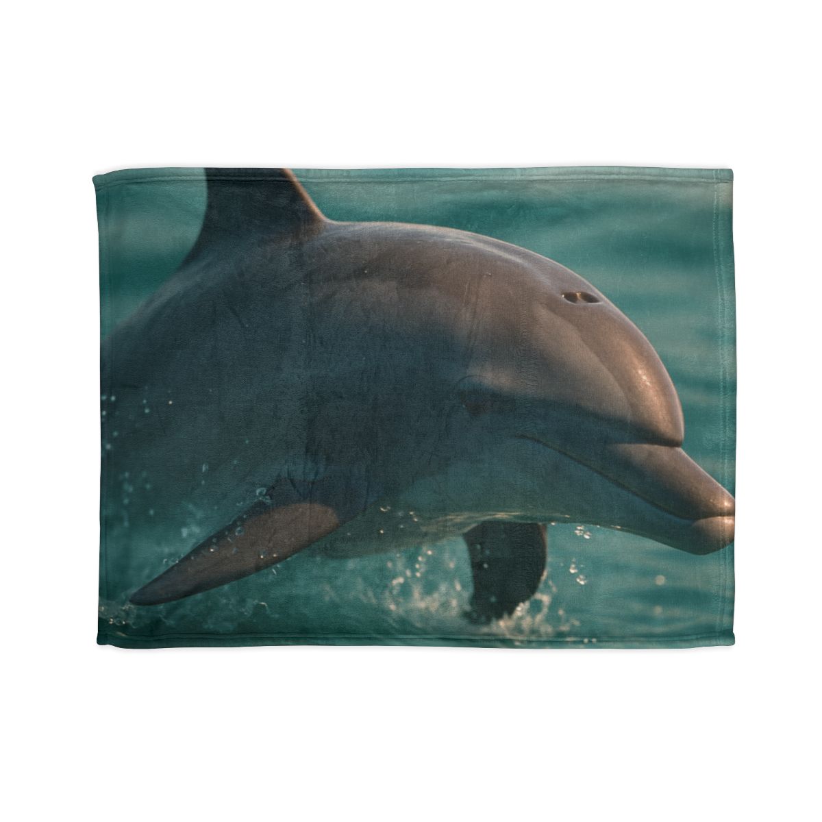 Silver Glide Bottlenose Dolphin soft fleece blankets