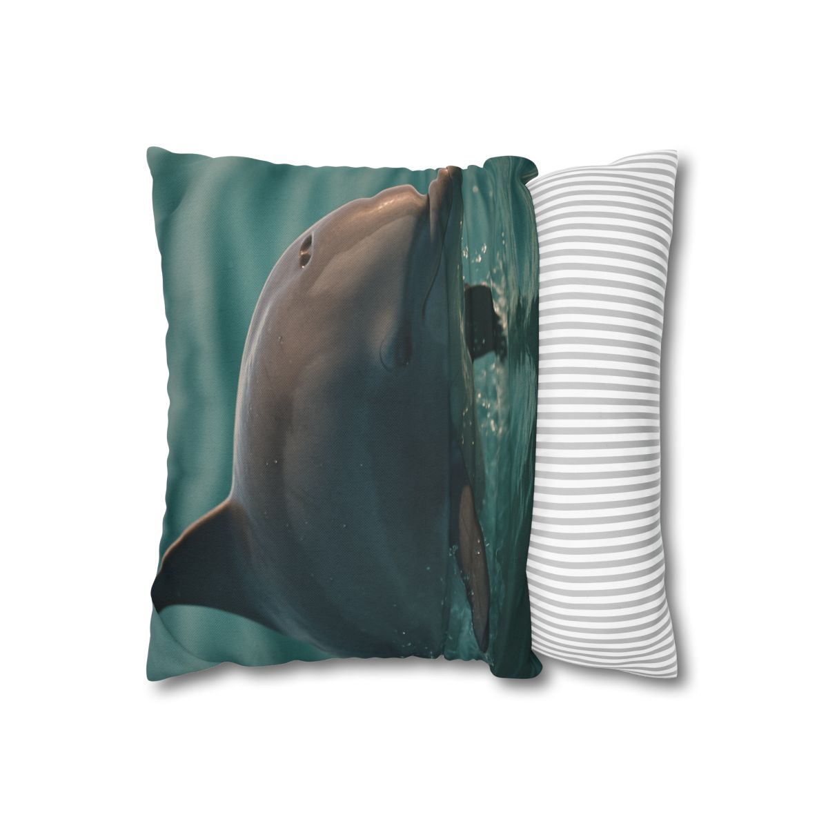 Silver Glide Bottlenose Dolphin designer print pillow cases