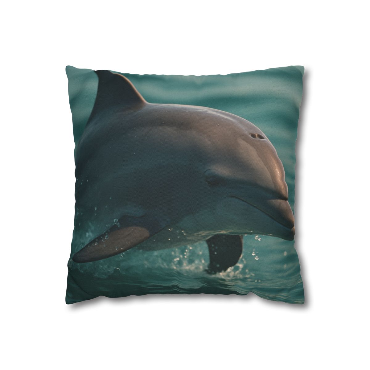 Silver Glide Bottlenose Dolphin designer print pillow cases