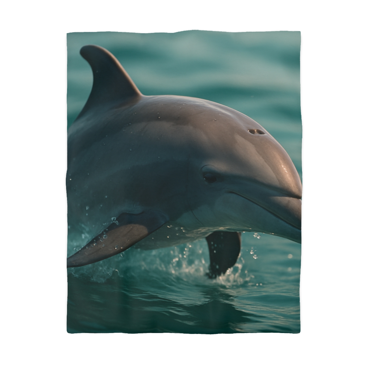 Silver Glide Bottlenose Dolphin personalized bedding duvets