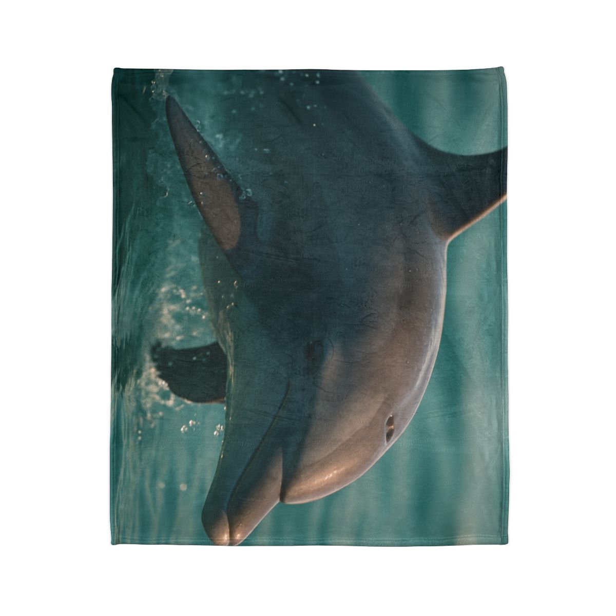 Silver Glide Bottlenose Dolphin soft fleece blankets