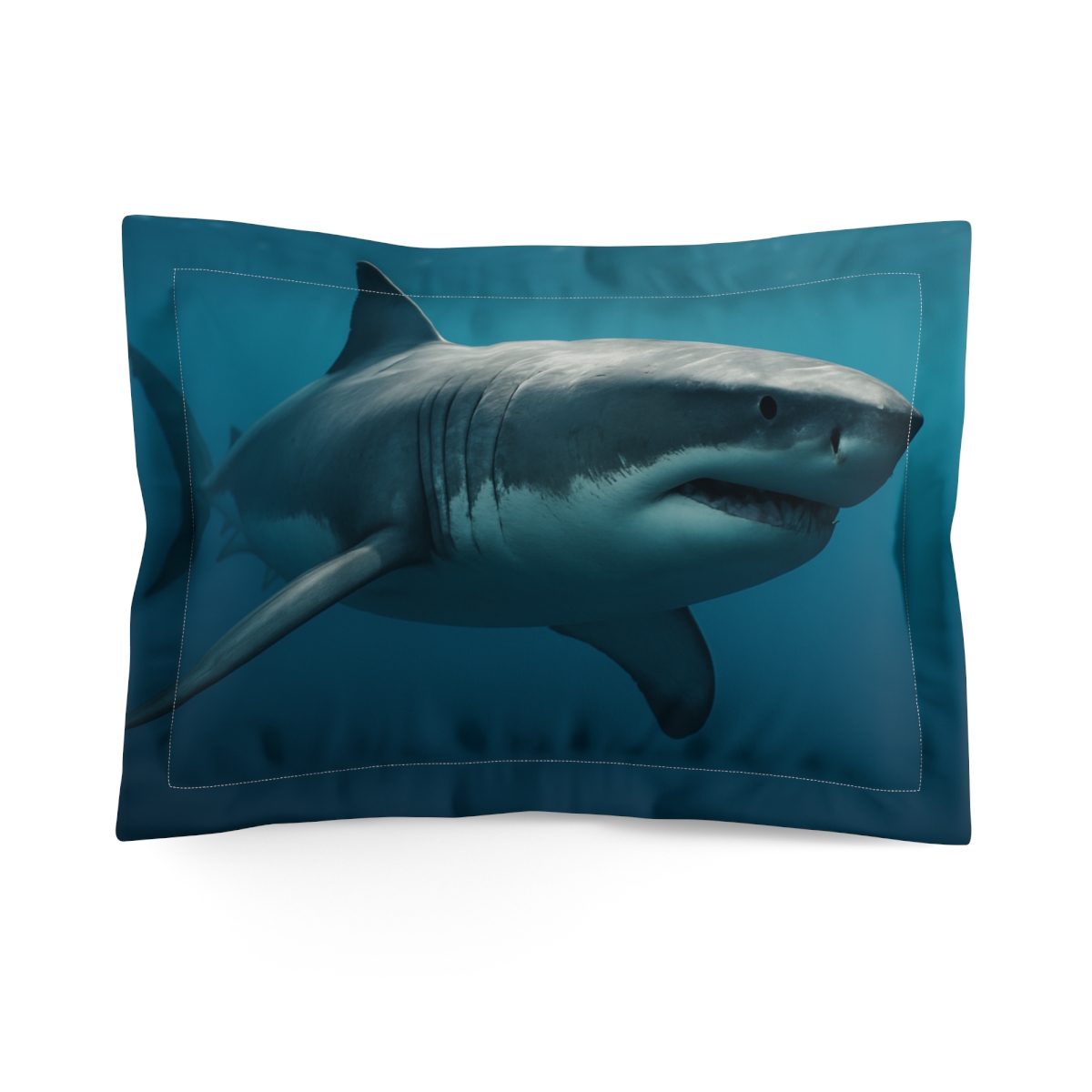 Silver Glimmer Great White Shark gift pillows for home