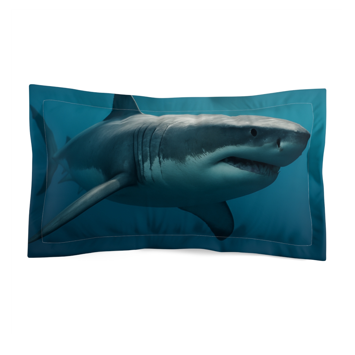 Silver Glimmer Great White Shark gift pillows for home