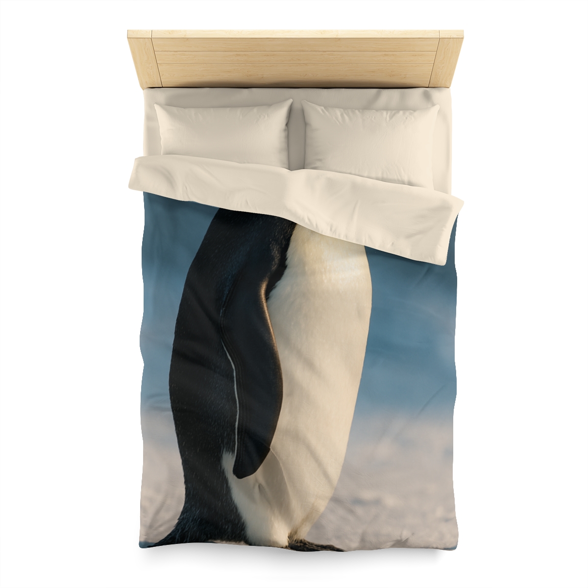 Silver Horizon Emperor Penguin personalized bedding duvets