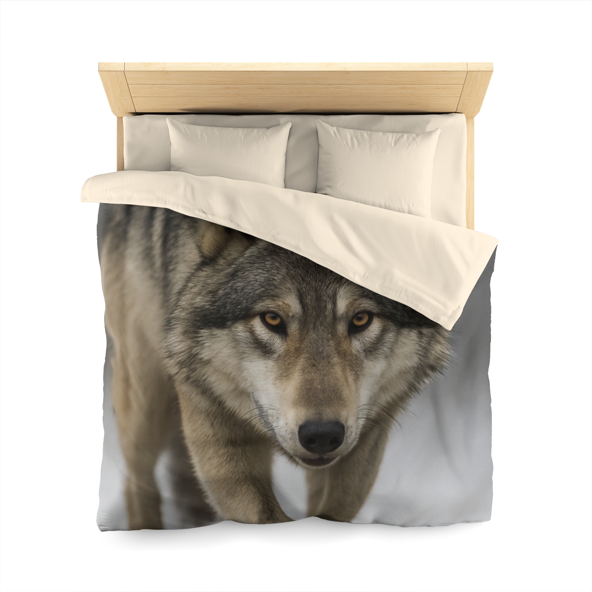 Silver Hush Gray Wolf unique patterned duvets