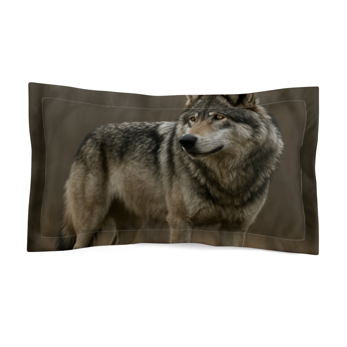 Silver Majesty Gray Wolf unique shape pillows