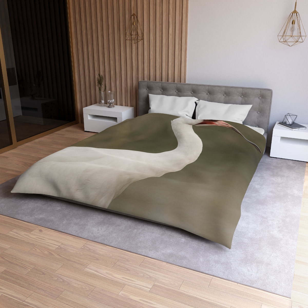 Silver Poise Whooping Crane trendy bedroom duvets