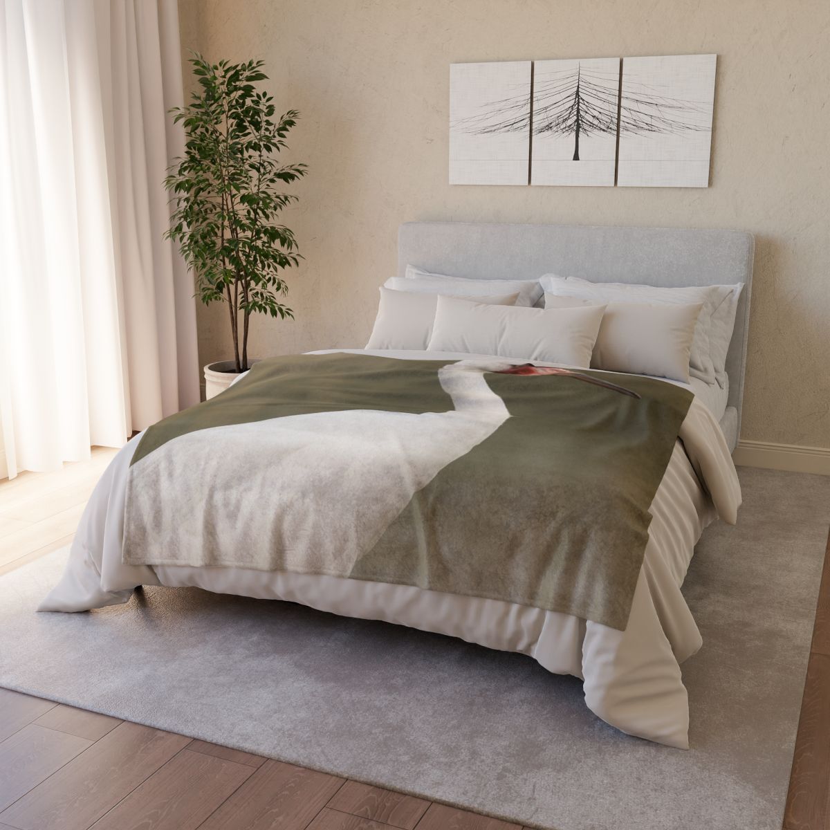 Silver Poise Whooping Crane custom blankets