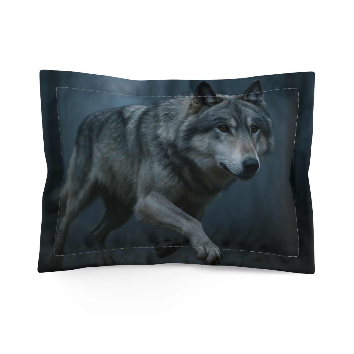 Silver Shadow Gray Wolf trendy accent pillows