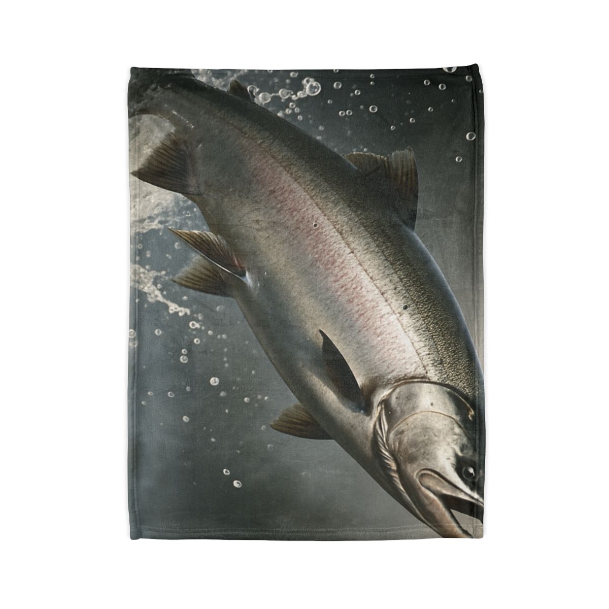 Silver Surge Chinook Salmon personalized cozy blankets