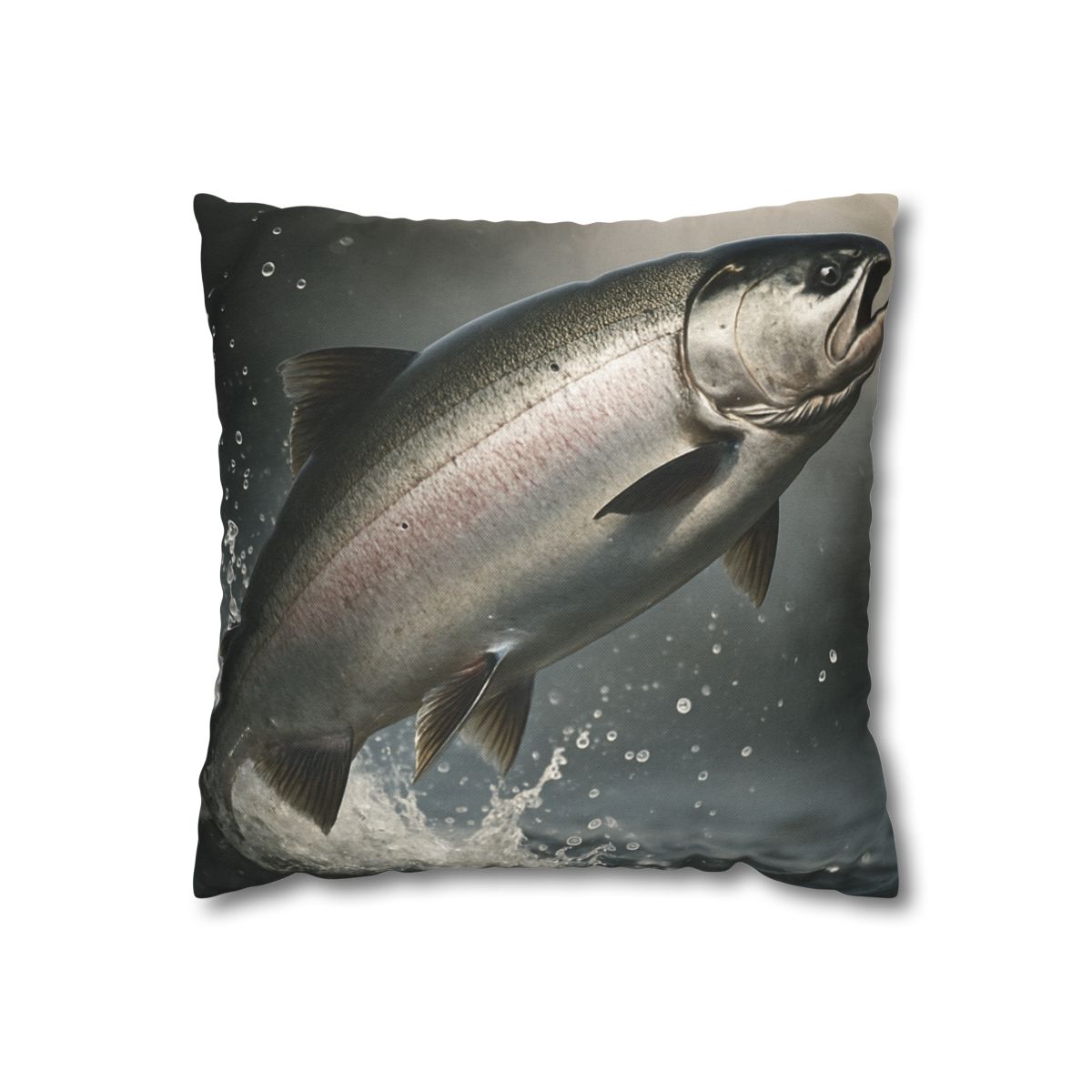 Silver Surge Chinook Salmon comfortable bedding pillow covers
