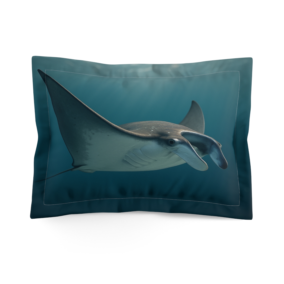Silver Surge Manta Ray unique shape pillows