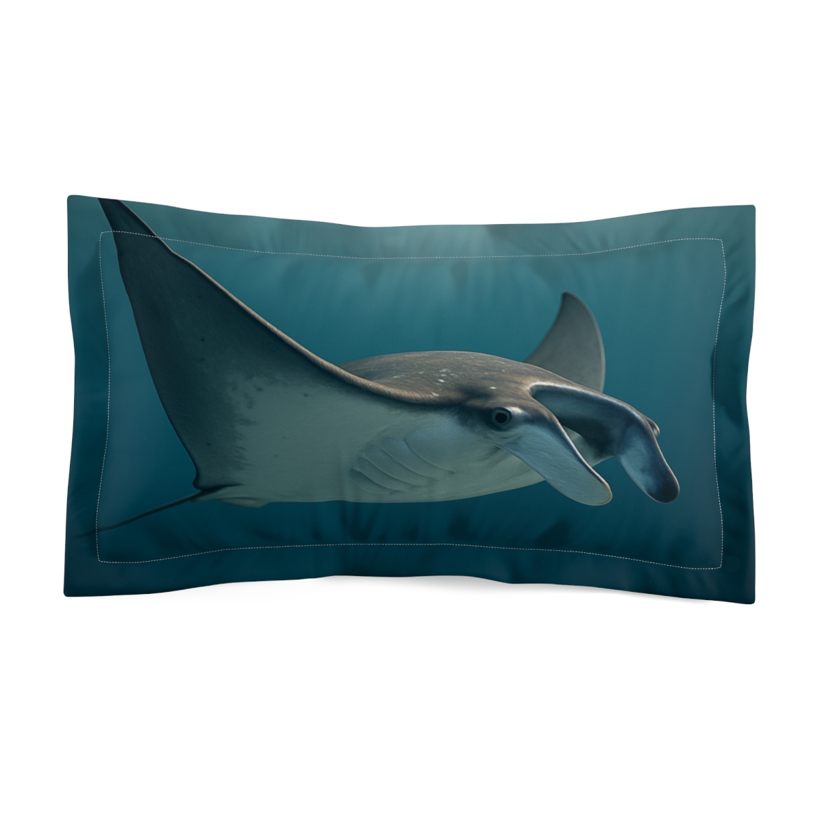 Silver Surge Manta Ray unique shape pillows