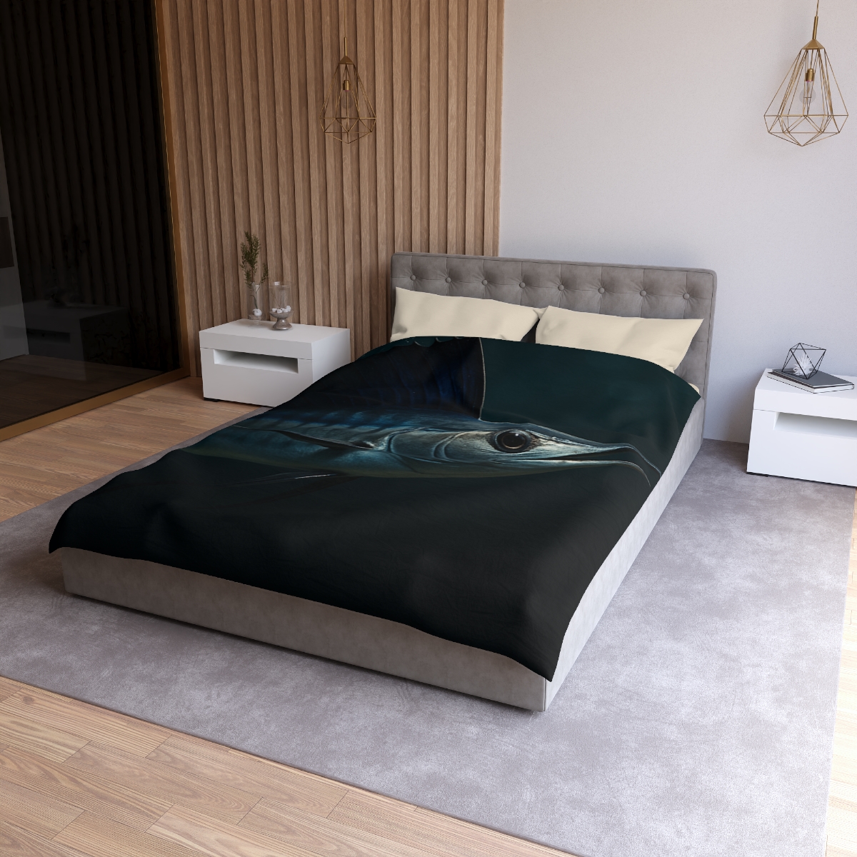Silver Wake Sailfish unique patterned duvets
