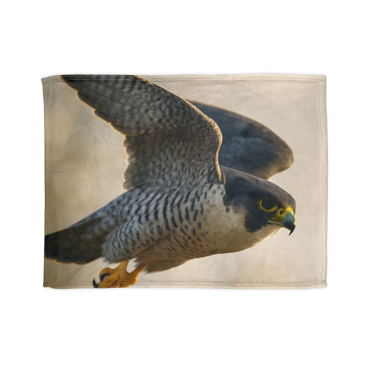Sky Bolt Peregrine Falcon soft fleece blankets