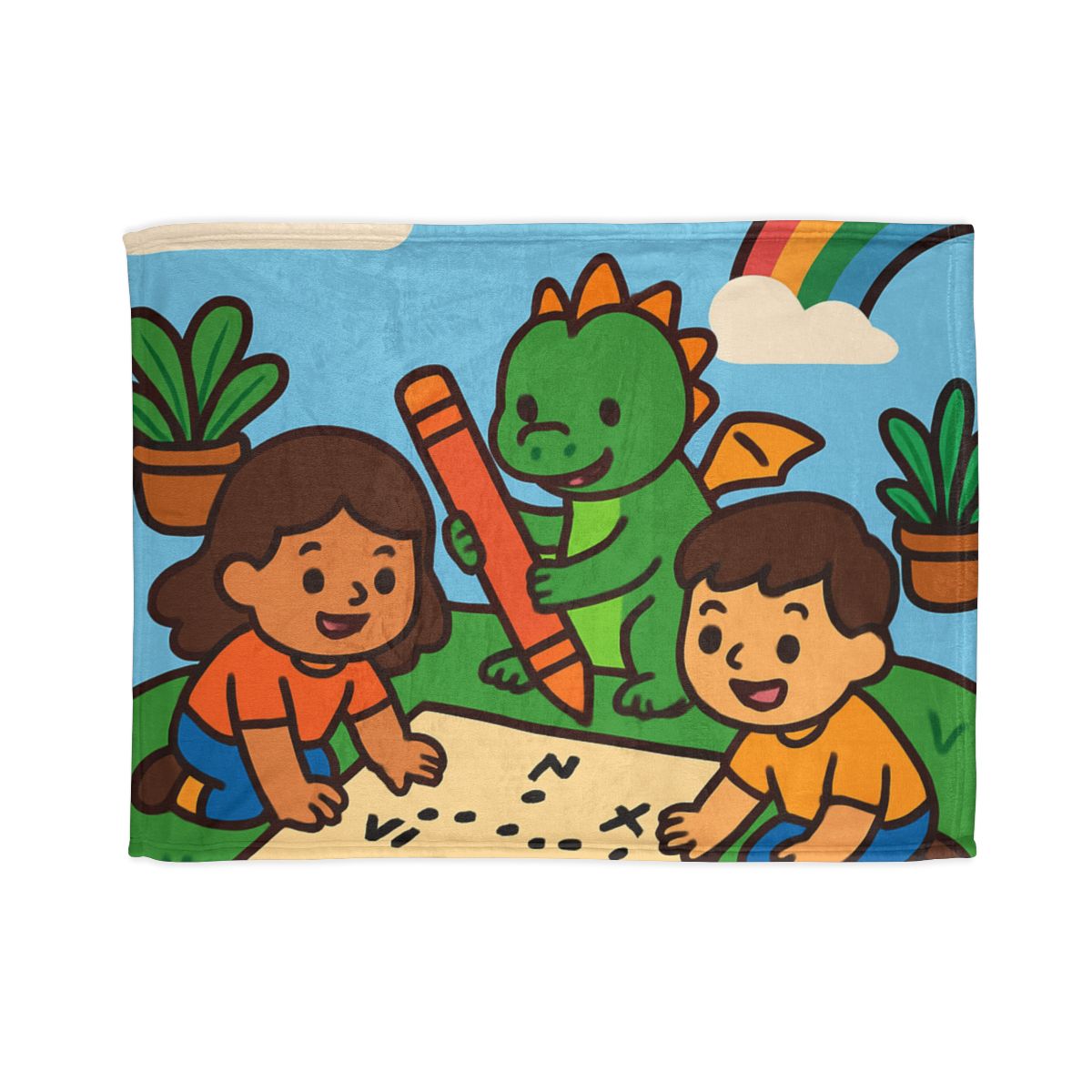 Sky Garden Map Makers With A Baby Dragon trendy patterned blankets