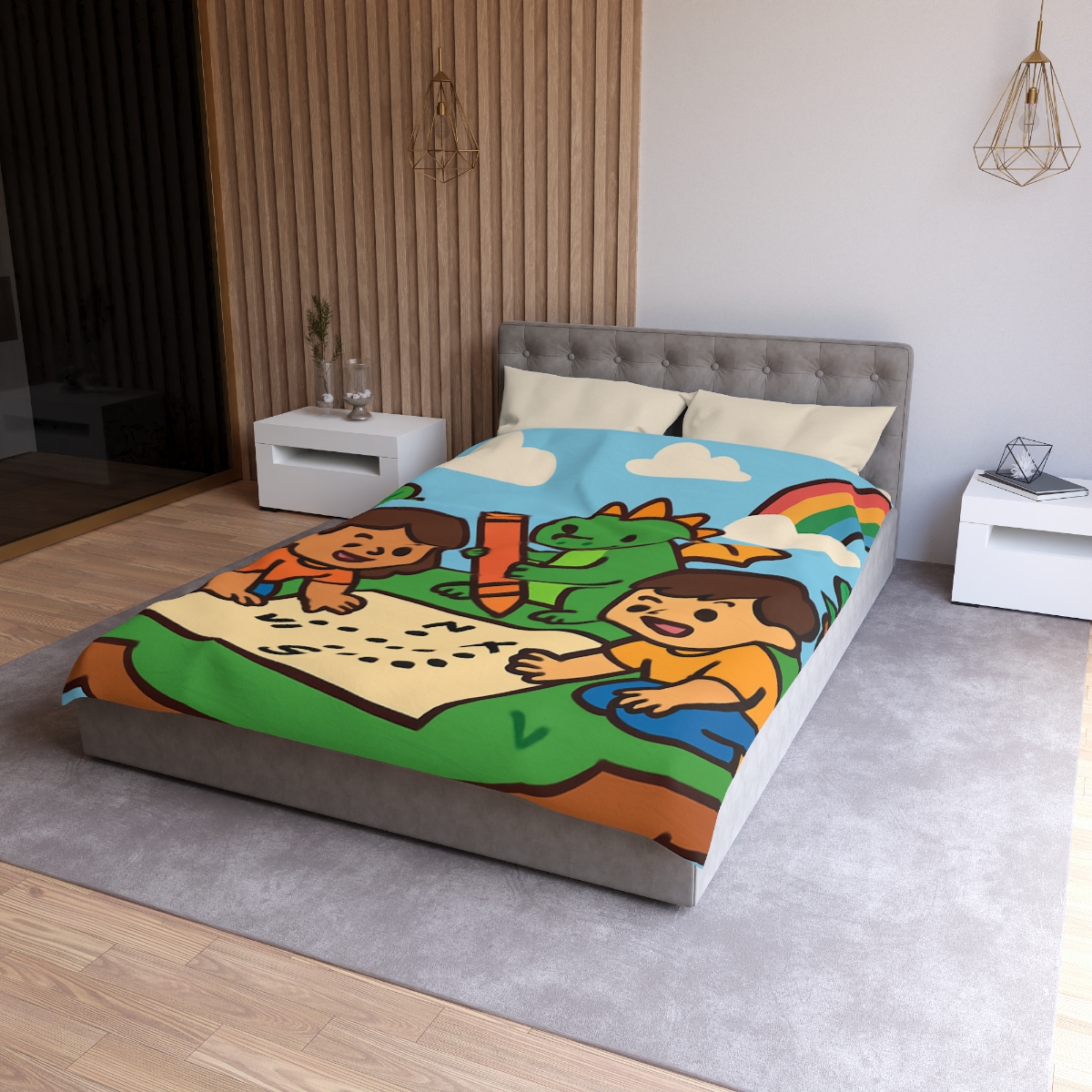 Sky Garden Map Makers With A Baby Dragon stylish duvet covers