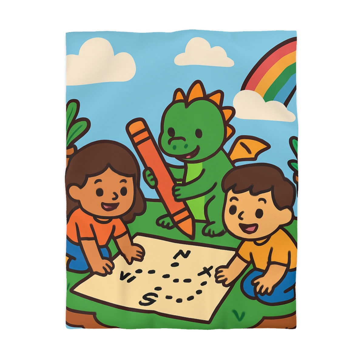 Sky Garden Map Makers With A Baby Dragon stylish duvet covers