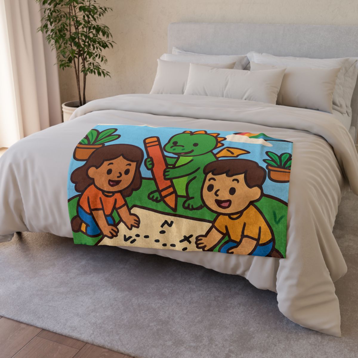 Sky Garden Map Makers With A Baby Dragon trendy patterned blankets