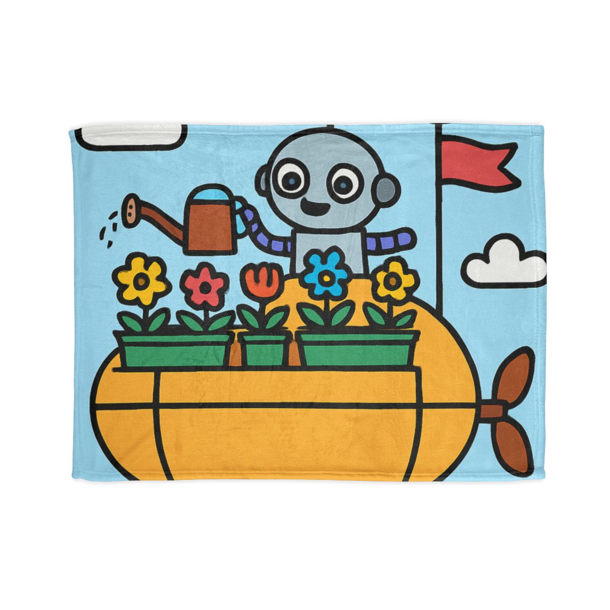 Sky Garden On A Friendly Airship decorative home blankets