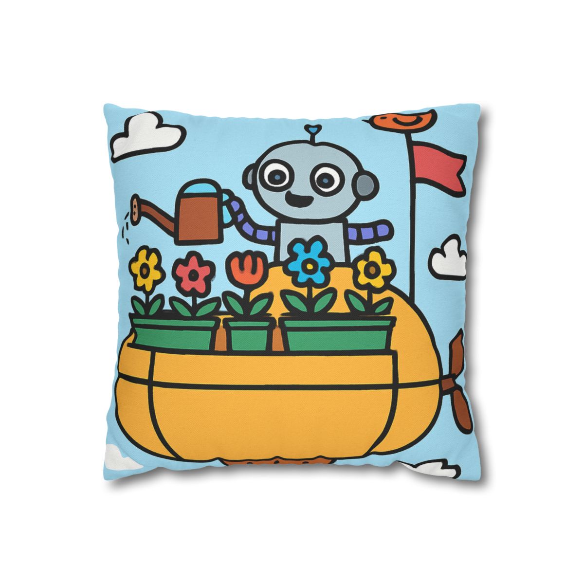 Sky Garden On A Friendly Airship trendy patterned pillow cases