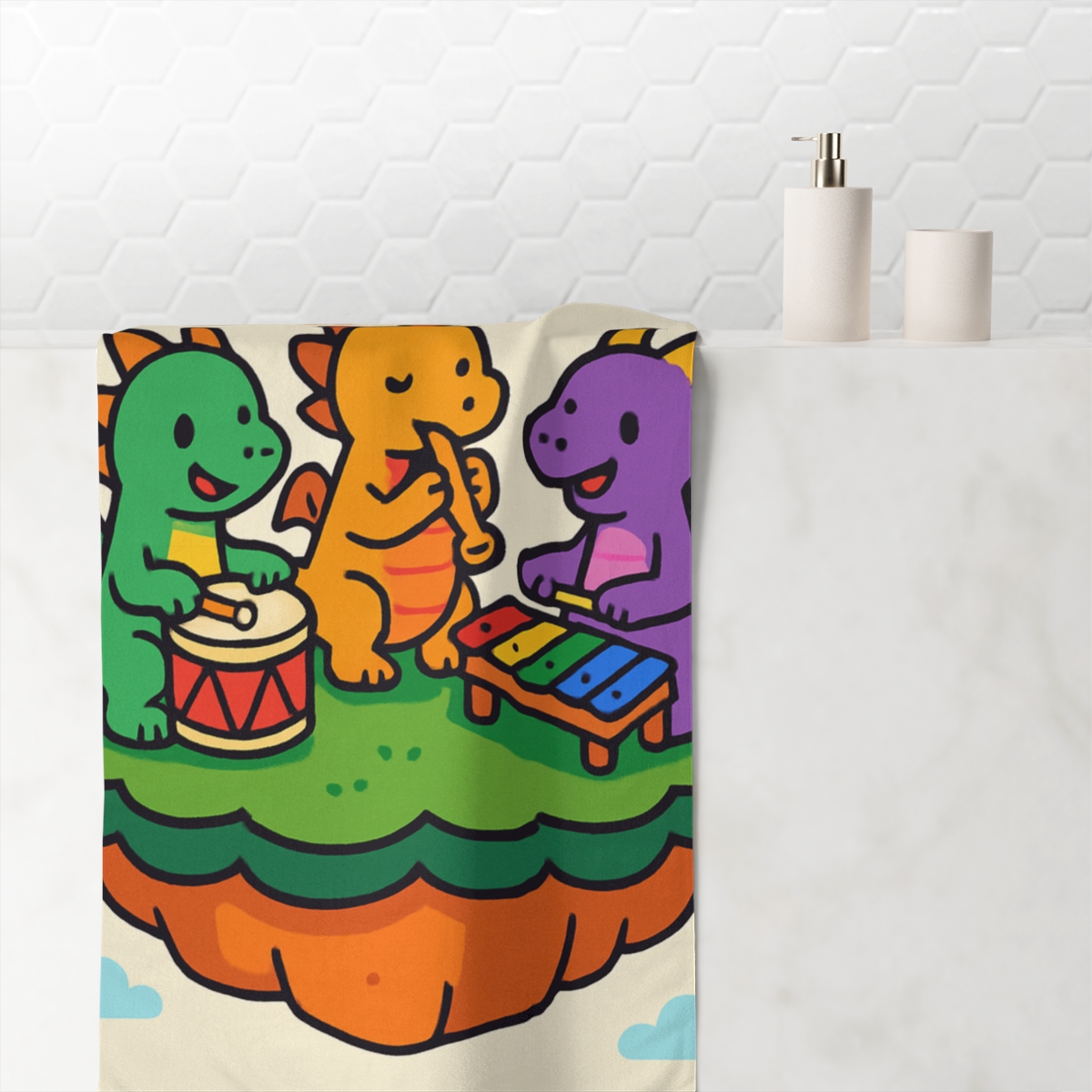 Sky Island Of Musical Dragons decorative home towels