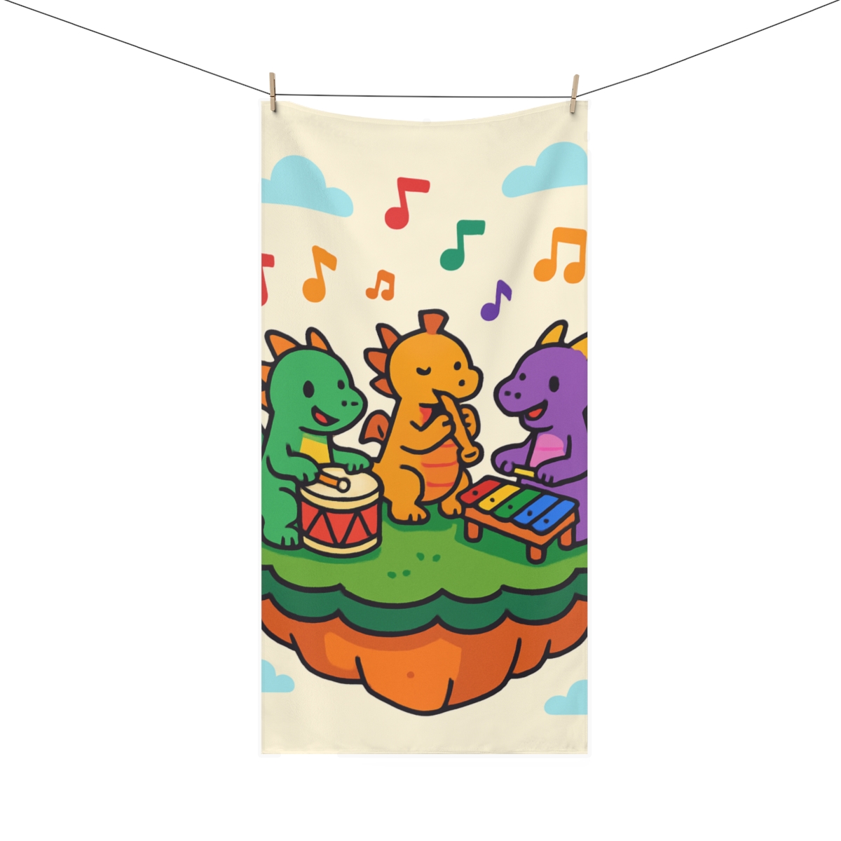 Sky Island Of Musical Dragons decorative home towels