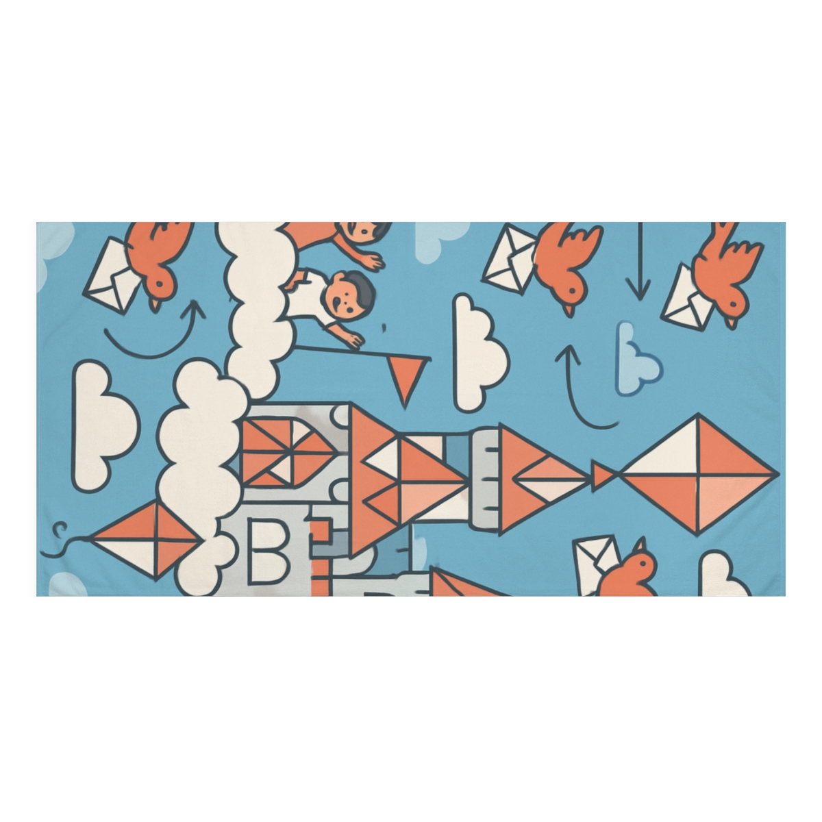 Sky Kite Castle decorative home towelscustom towels