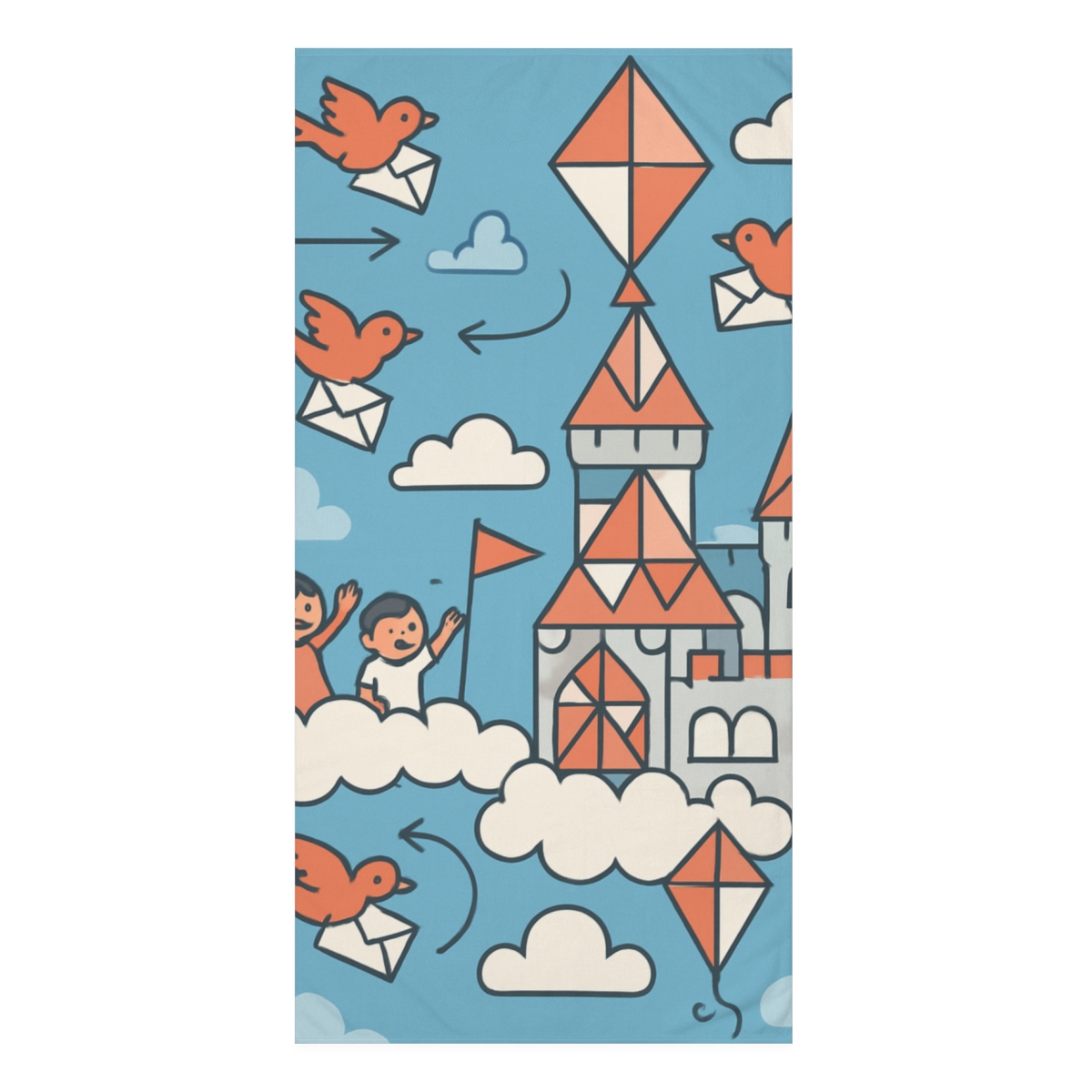 Sky Kite Castle decorative home towelscustom towels