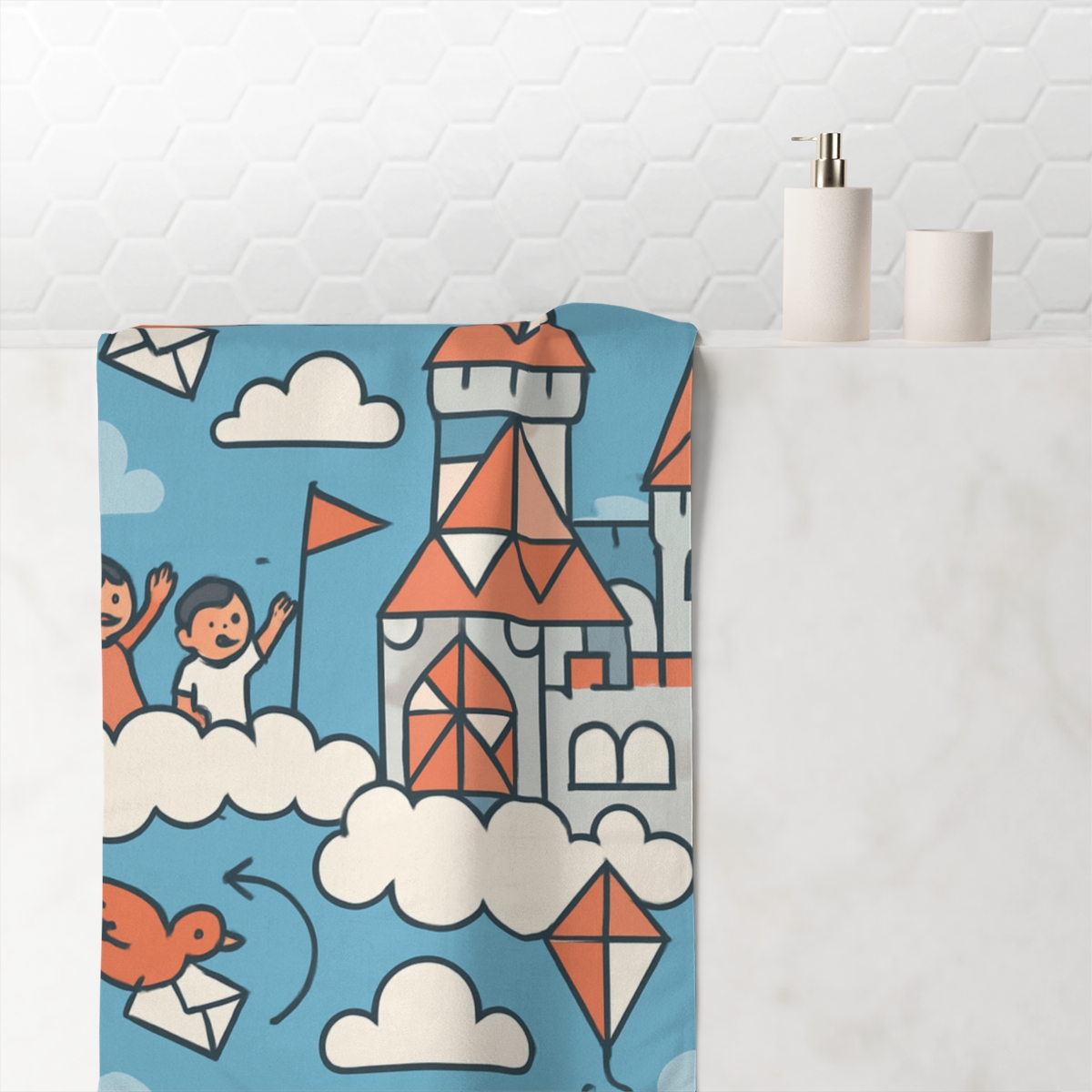 Sky Kite Castle decorative home towelscustom towels