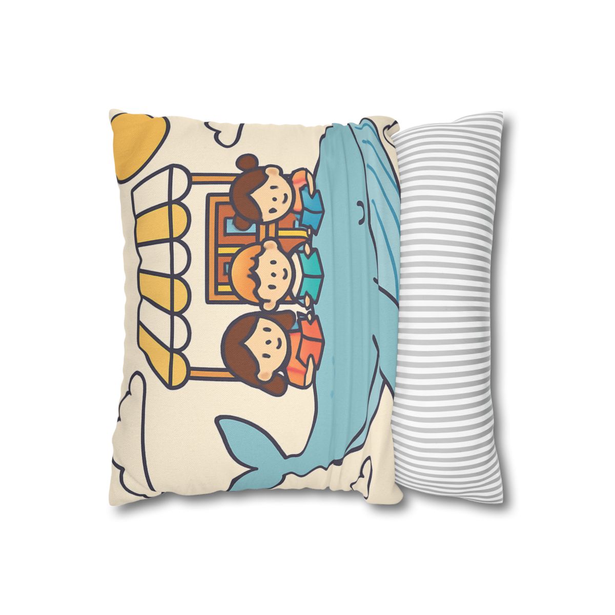 Sky Library On A Flying Whale personalized pillow covers