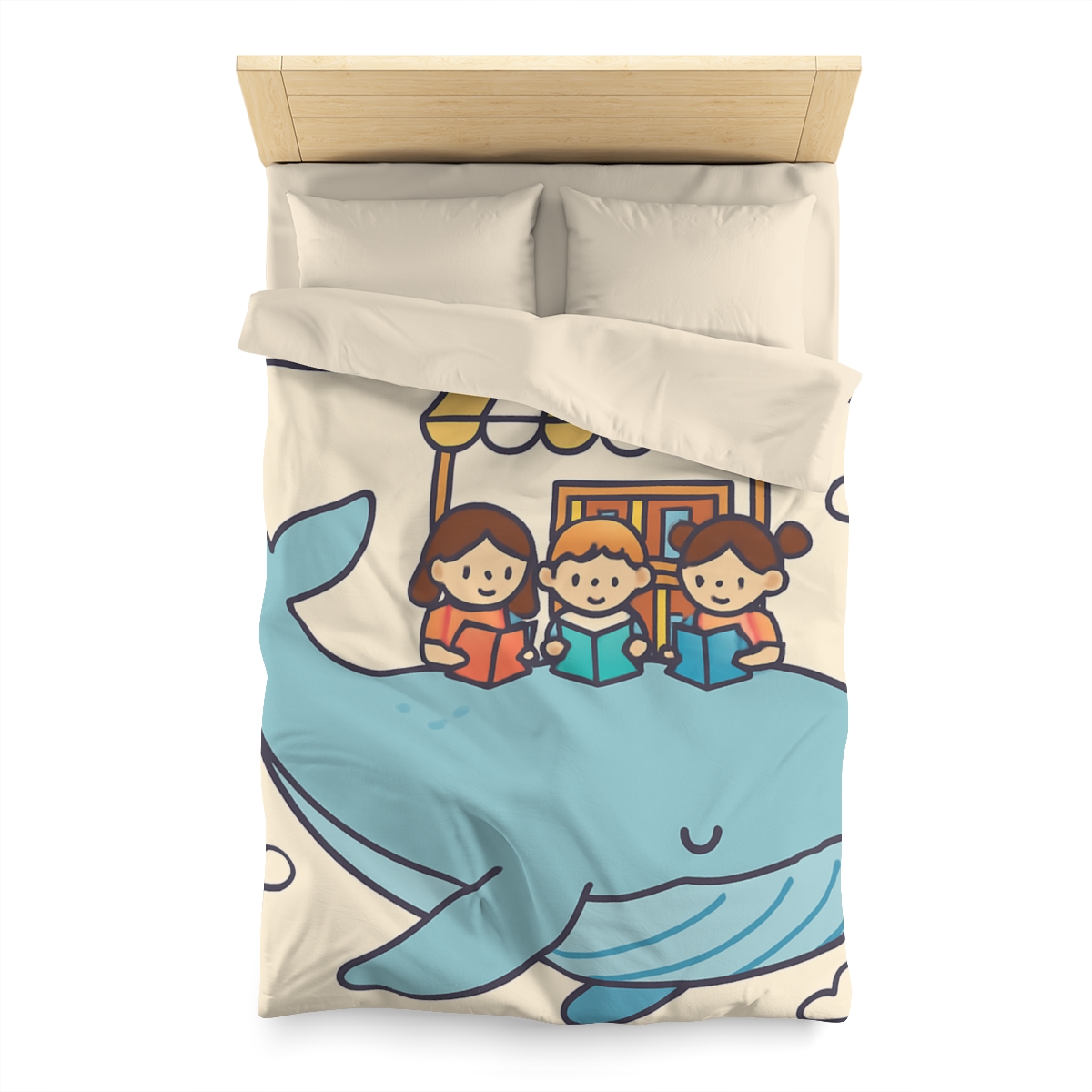 Sky Library On A Flying Whale trendy bedroom duvets