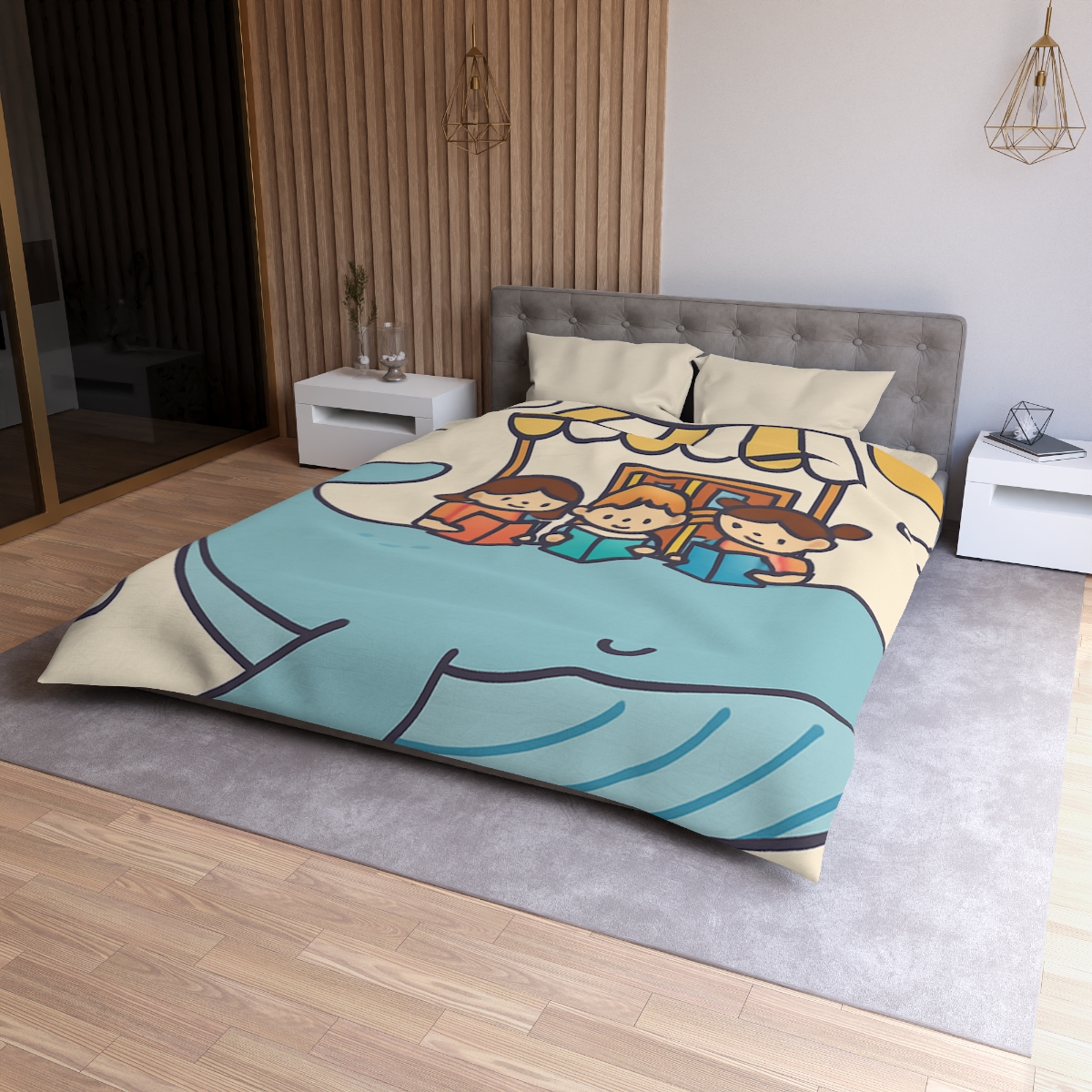 Sky Library On A Flying Whale trendy bedroom duvets