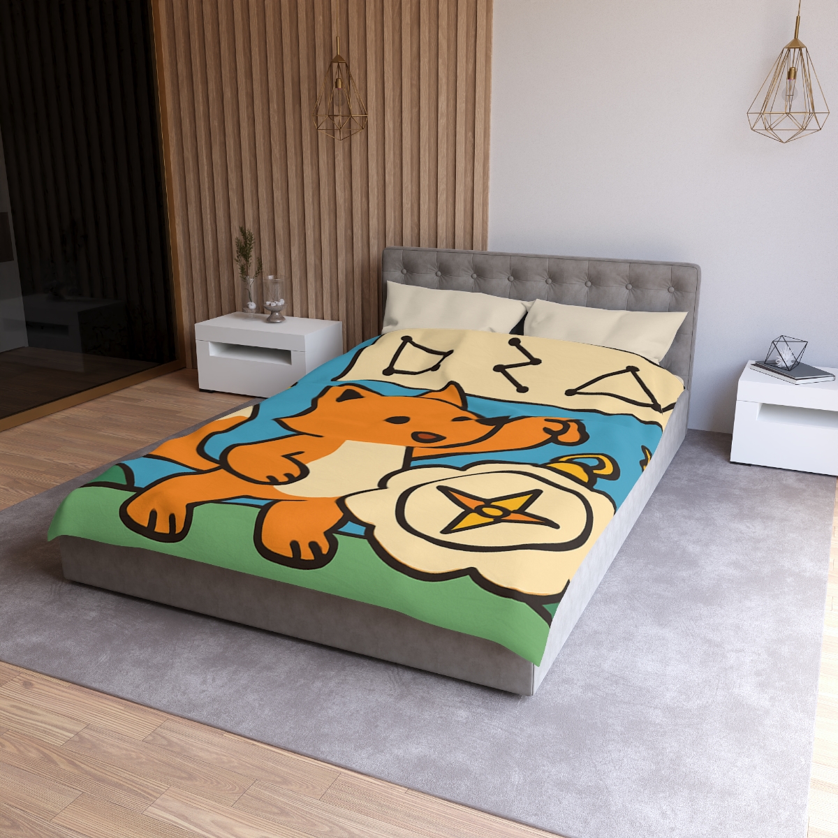 Sky Map Fox And The Cloud Compass stylish duvet covers