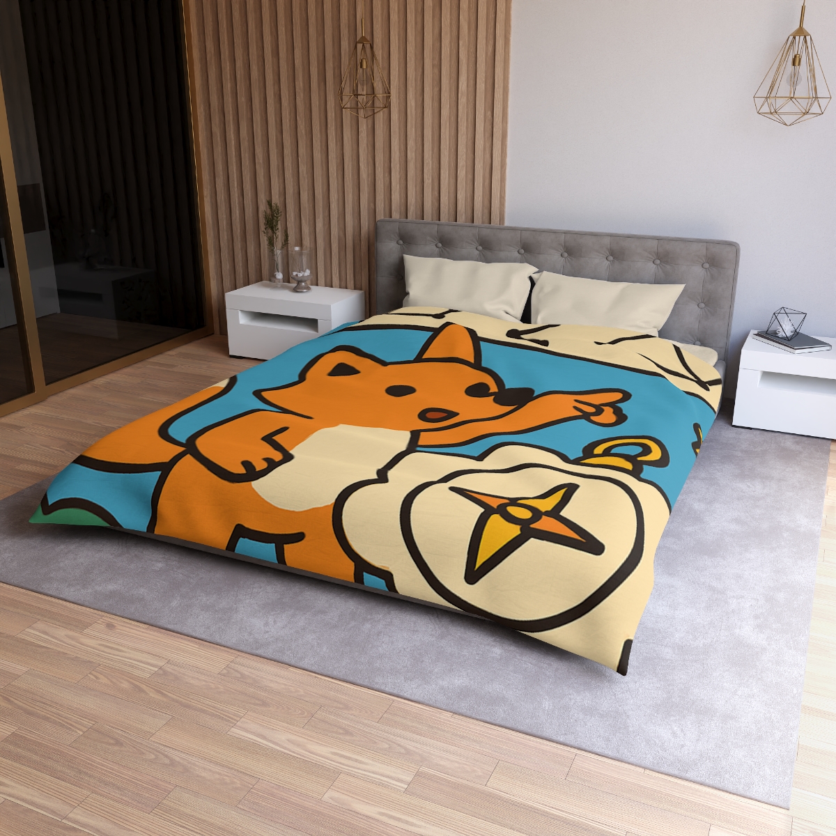 Sky Map Fox And The Cloud Compass stylish duvet covers