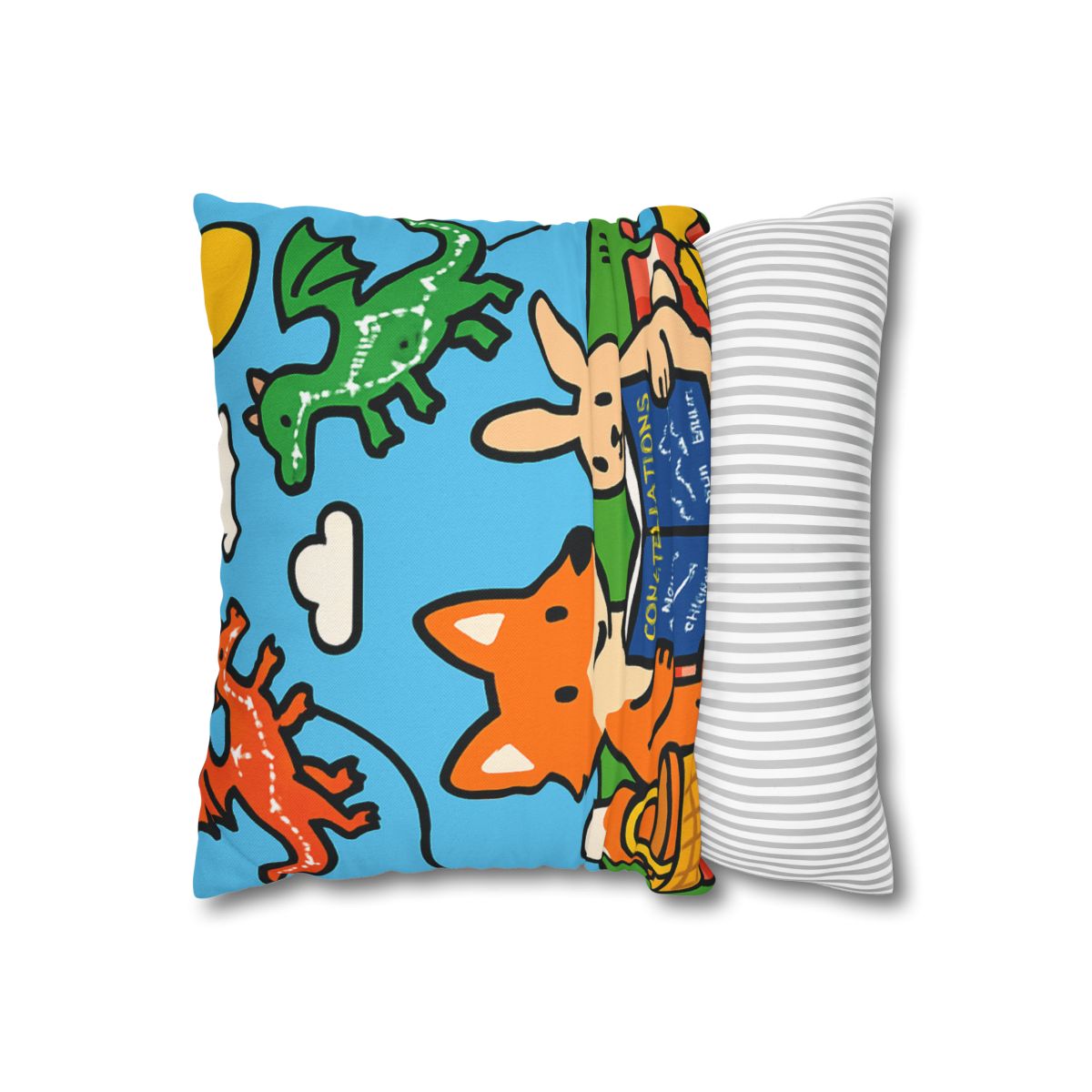 Sky Map Picnic With Dragon Kites personalized pillow covers