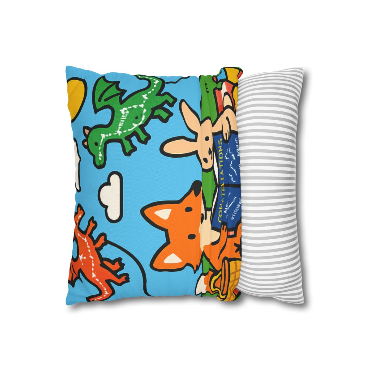 Sky Map Picnic With Dragon Kites personalized pillow covers