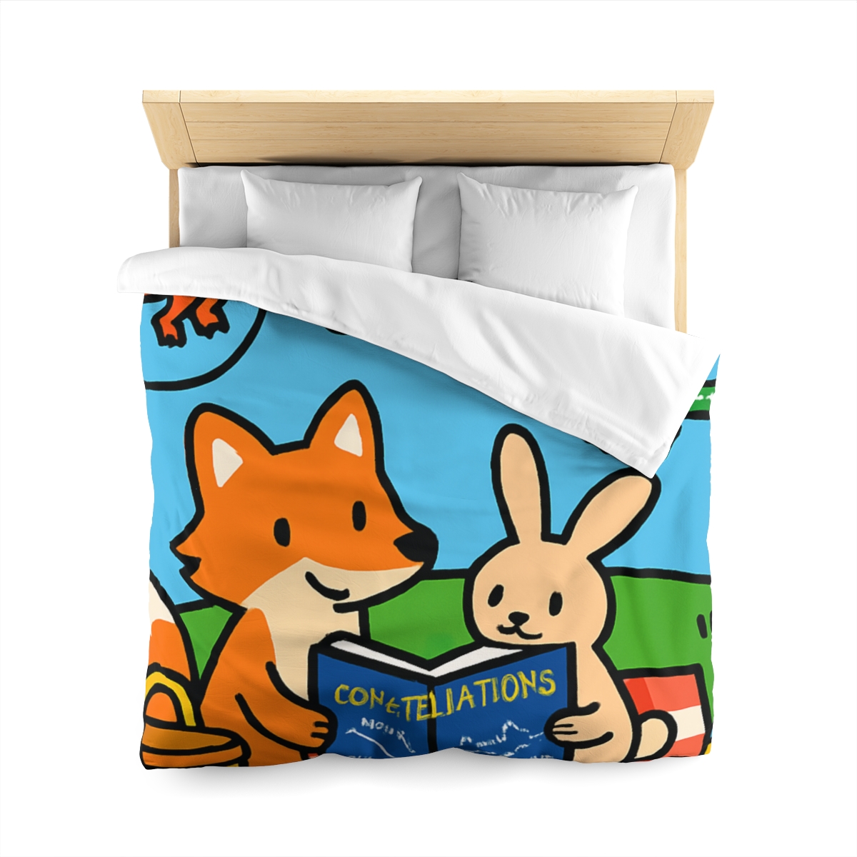 Sky Map Picnic With Dragon Kites soft comforter duvets