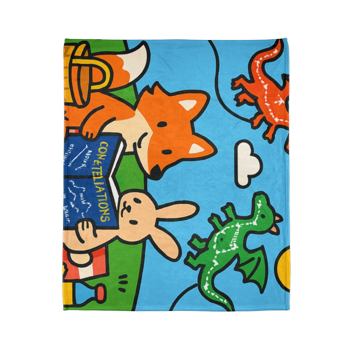Sky Map Picnic With Dragon Kites trendy patterned blankets