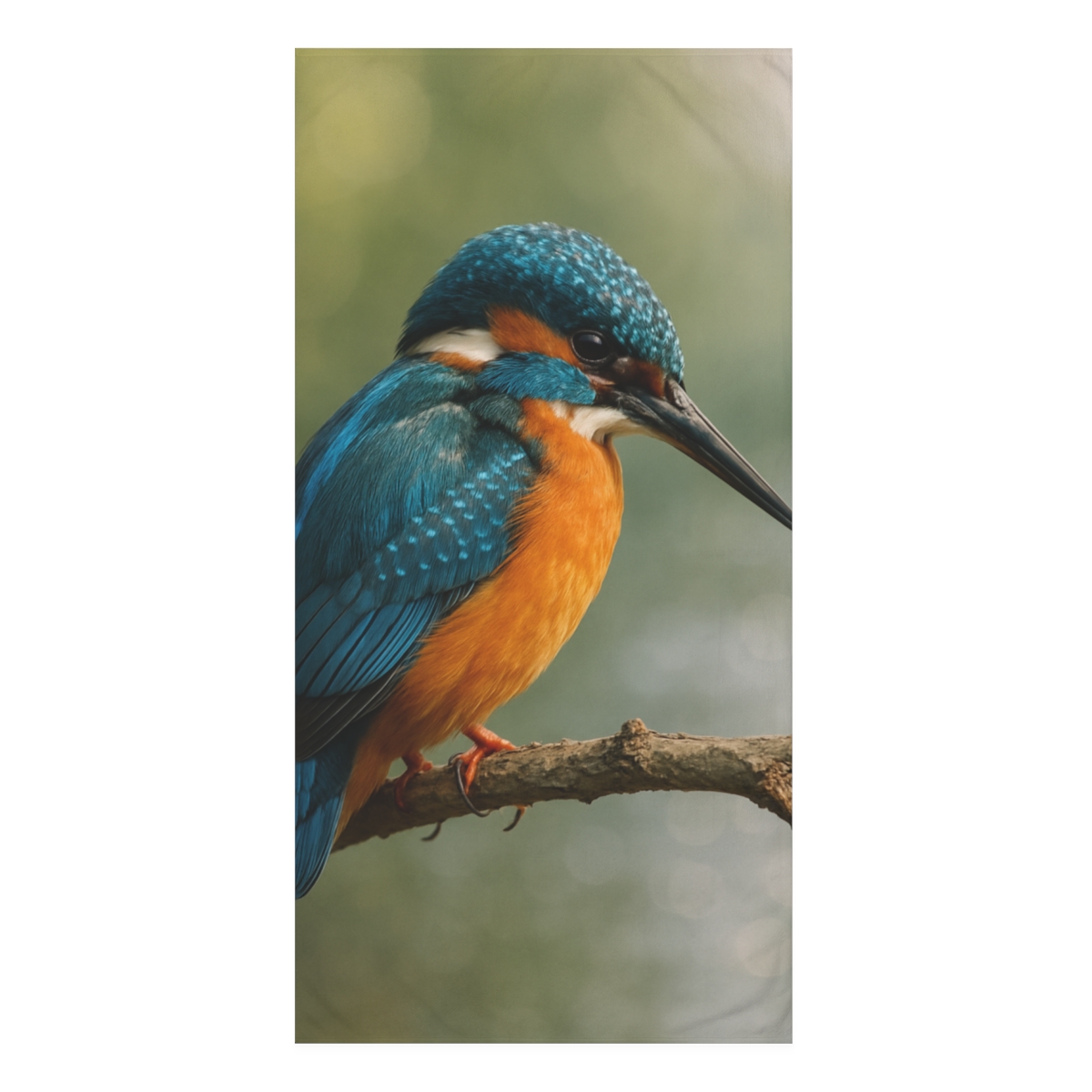 Sky Needle Common Kingfisher comfortable face towels