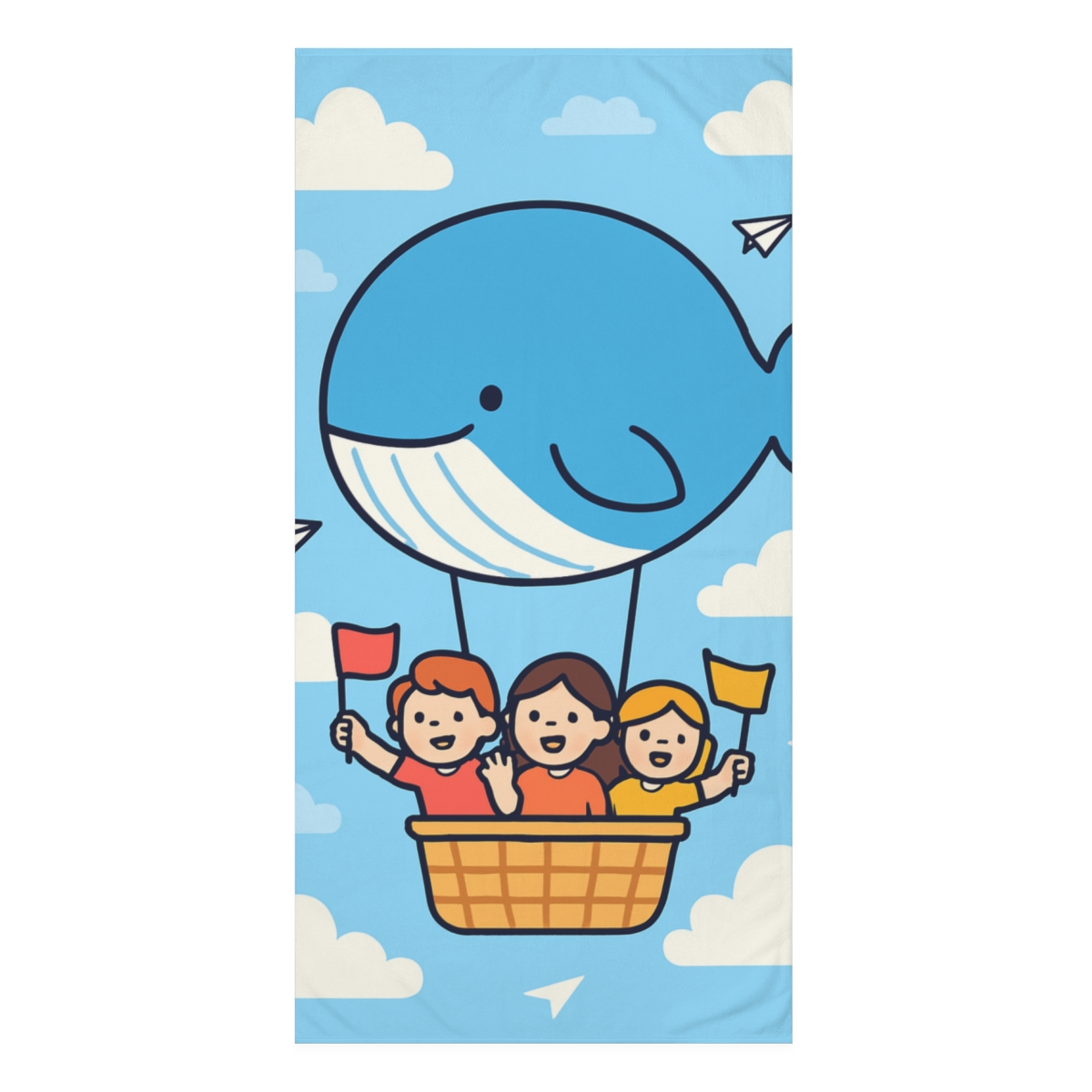 Sky Whale Balloon Parade decorative home towelscustom towels