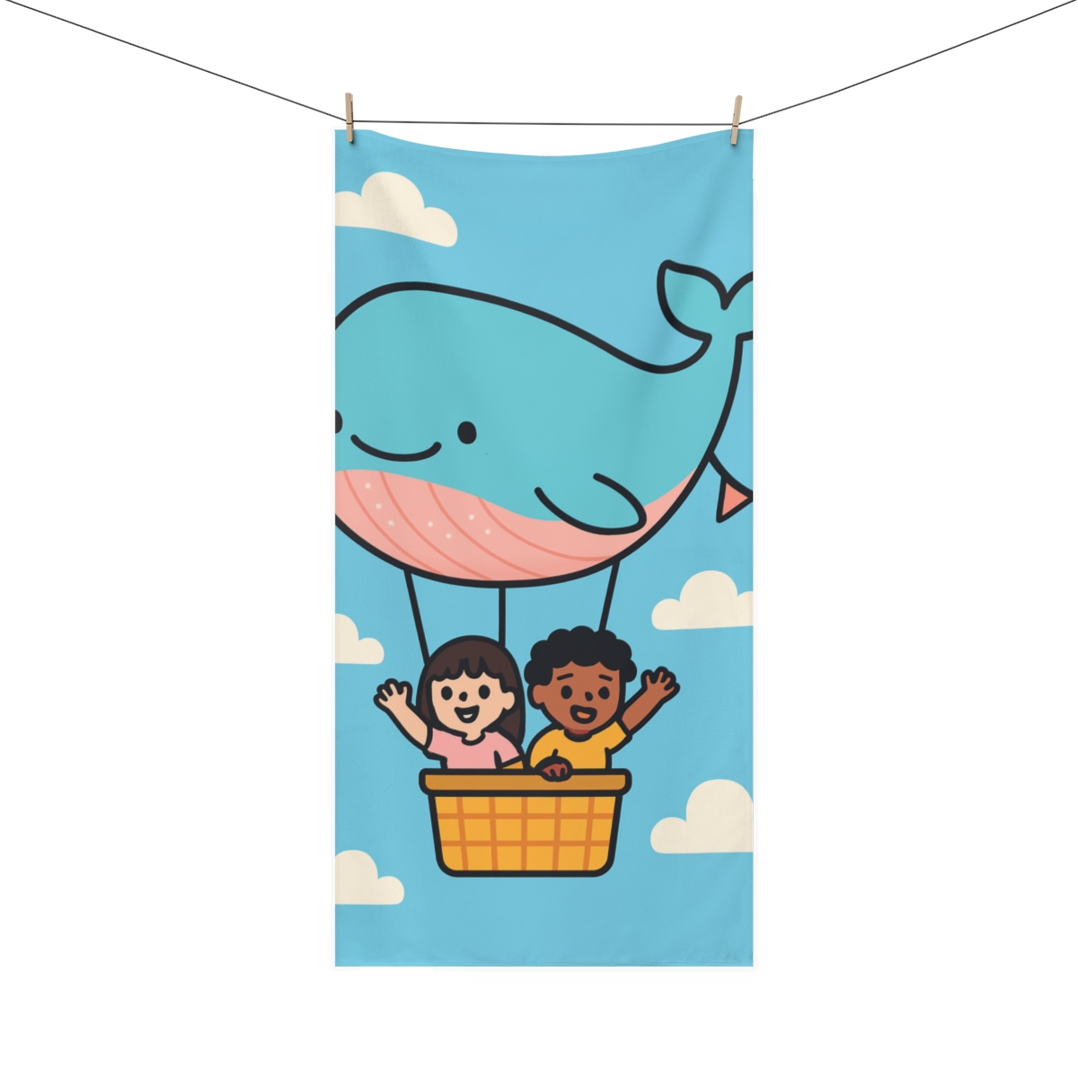 Sky Whale Balloon Parade decorative home towelscustom towels