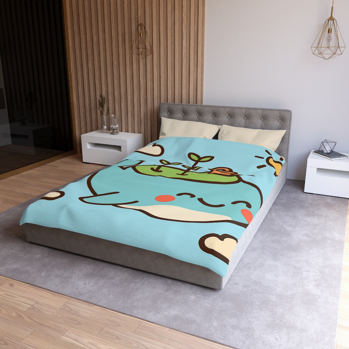 Sky Whale Seedling Planet Garden duvets for gifts