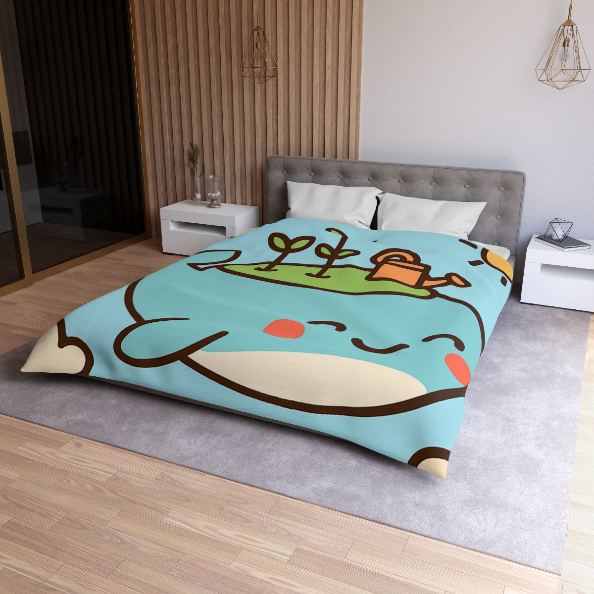 Sky Whale Seedling Planet Garden duvets for gifts
