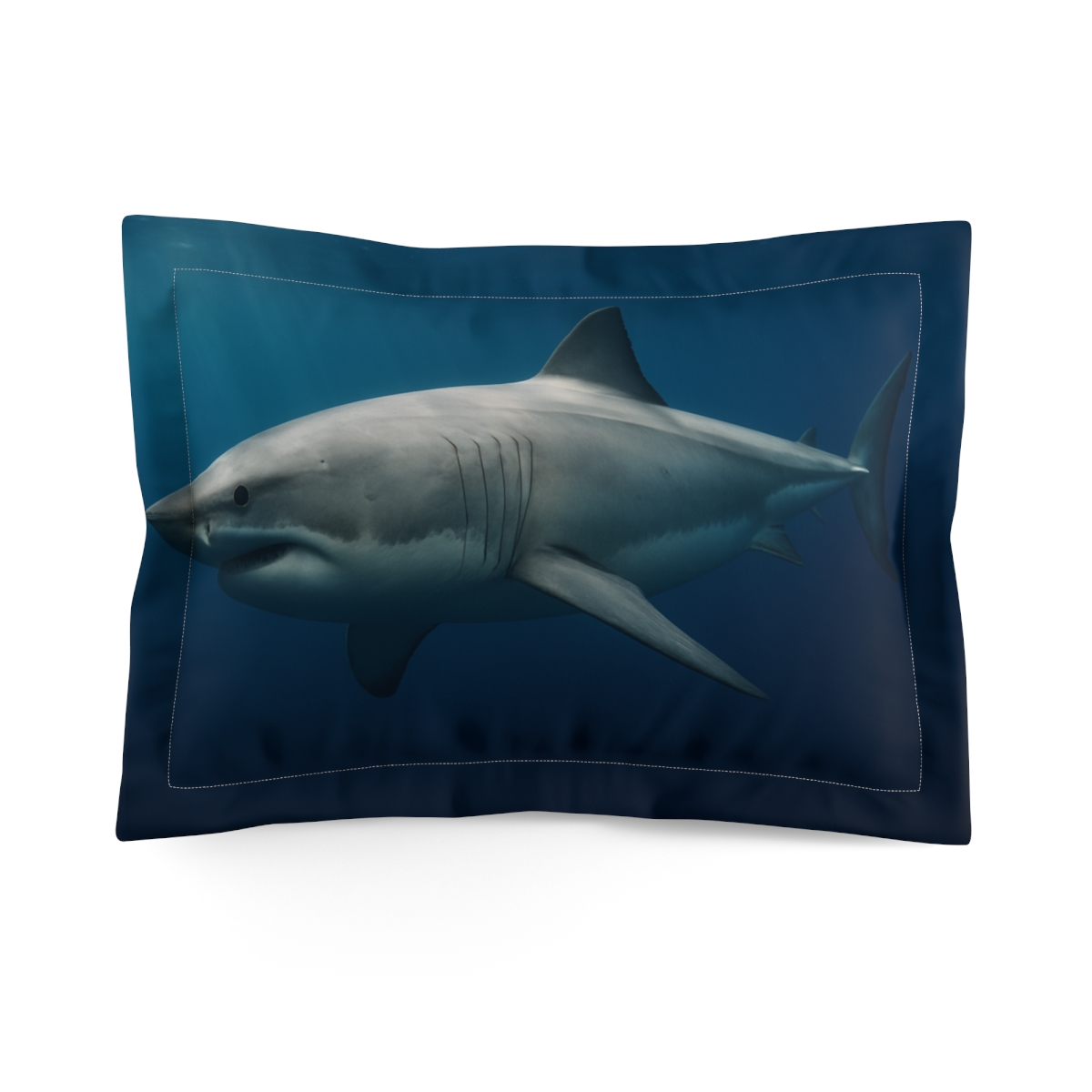 Sleek Majesty Great White Shark custom pillows