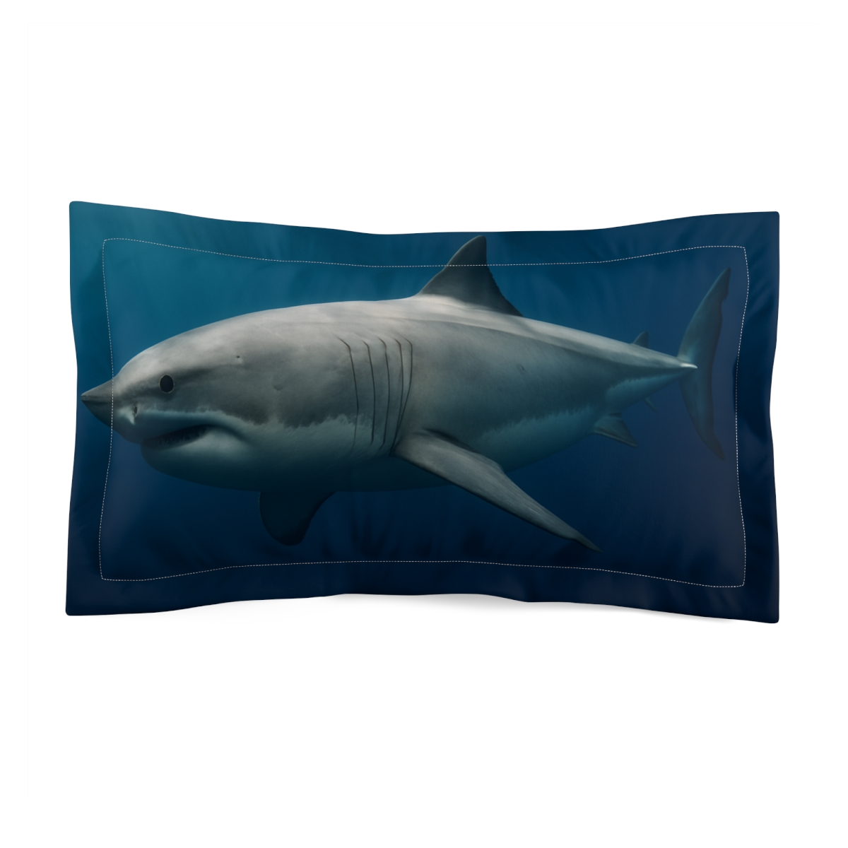 Sleek Majesty Great White Shark custom pillows